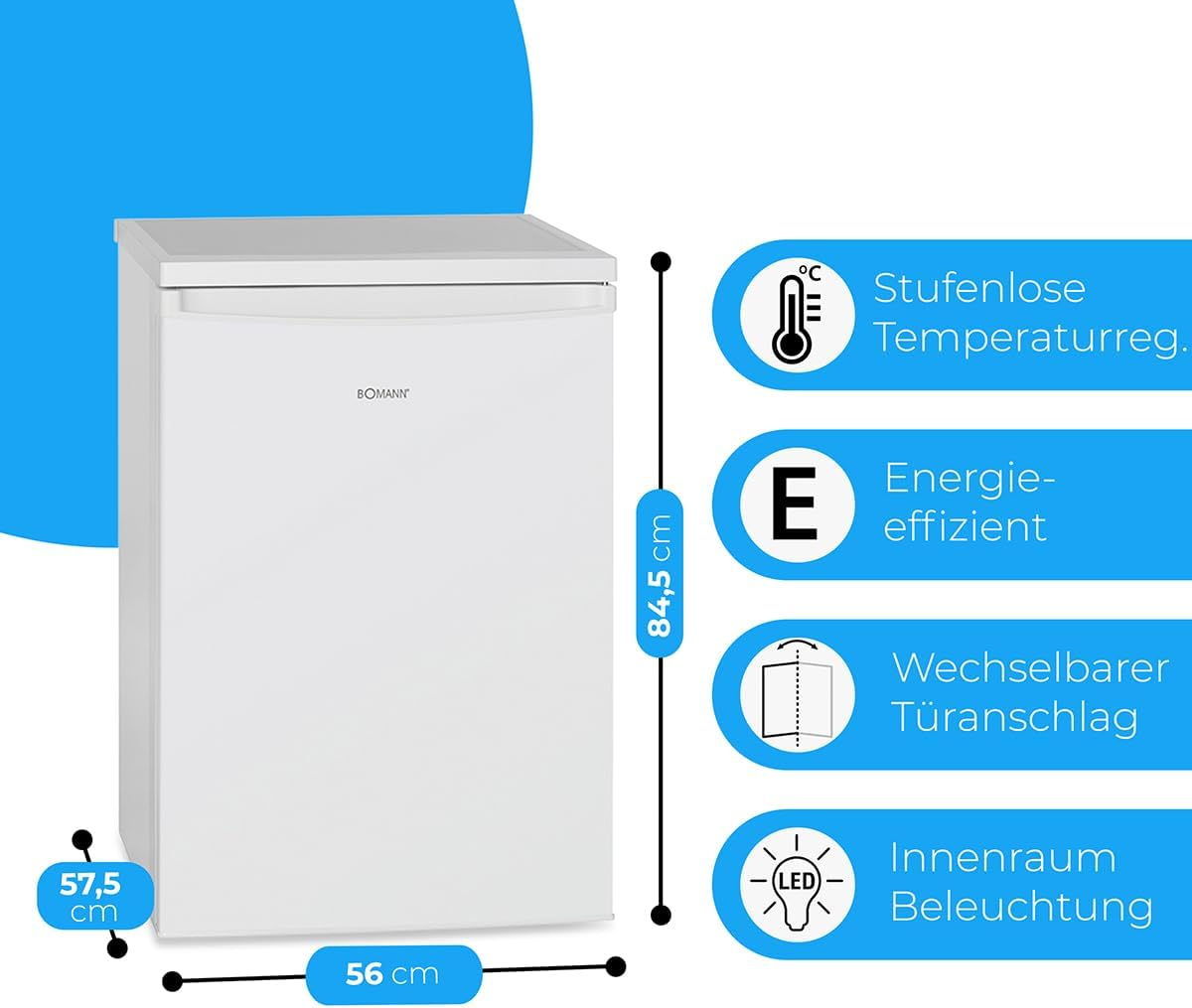 Bomann KS 2184 refrigerator/ A++ / 84.5 cm /141 kWh/. - slika 11