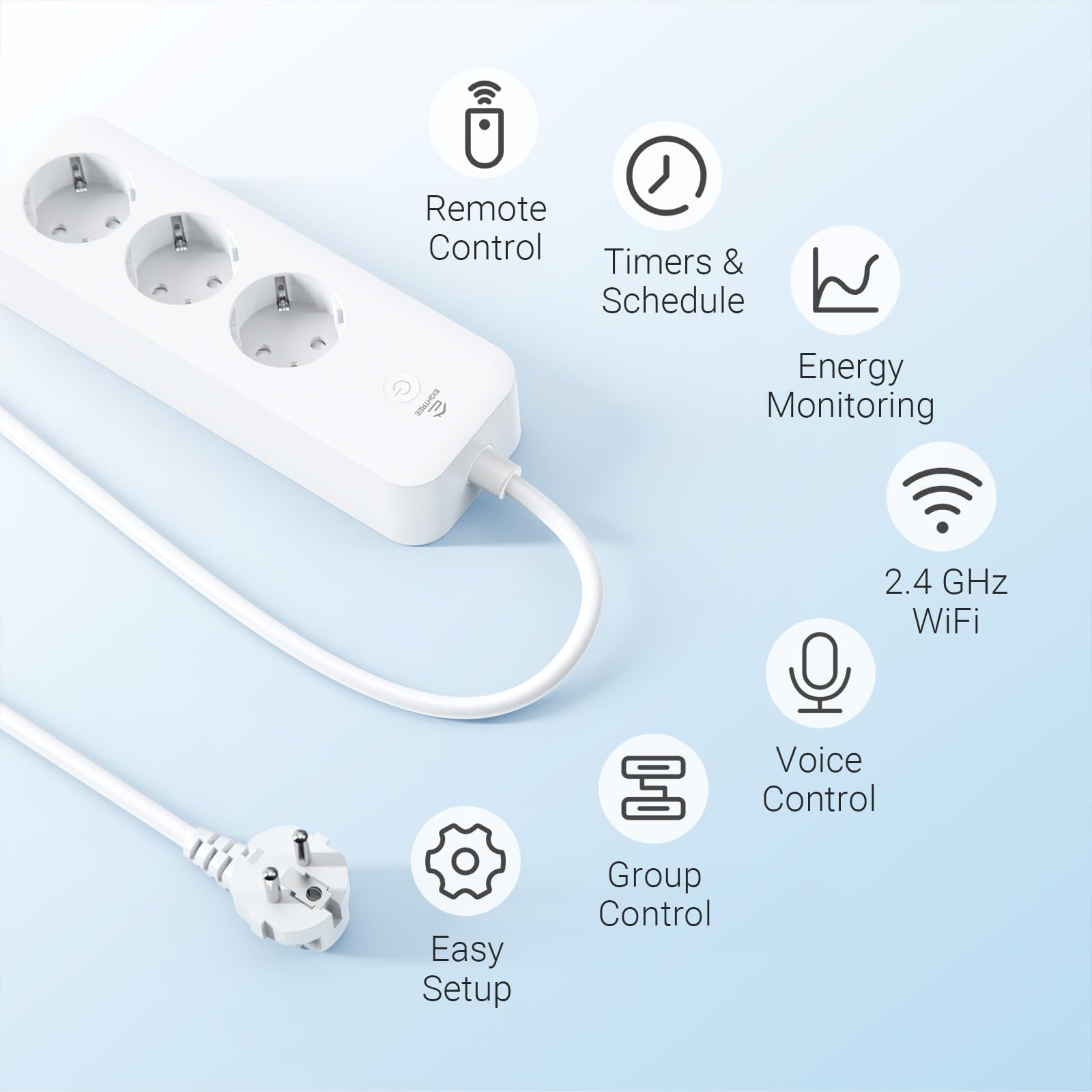 Eightree Smart WLAN Power Strip 3AC 16A - slika 2