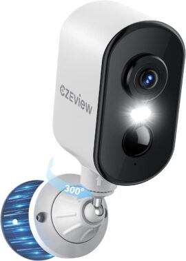 CZEview 2K Surveillance Camera Outdoor Battery 300° PTZ
