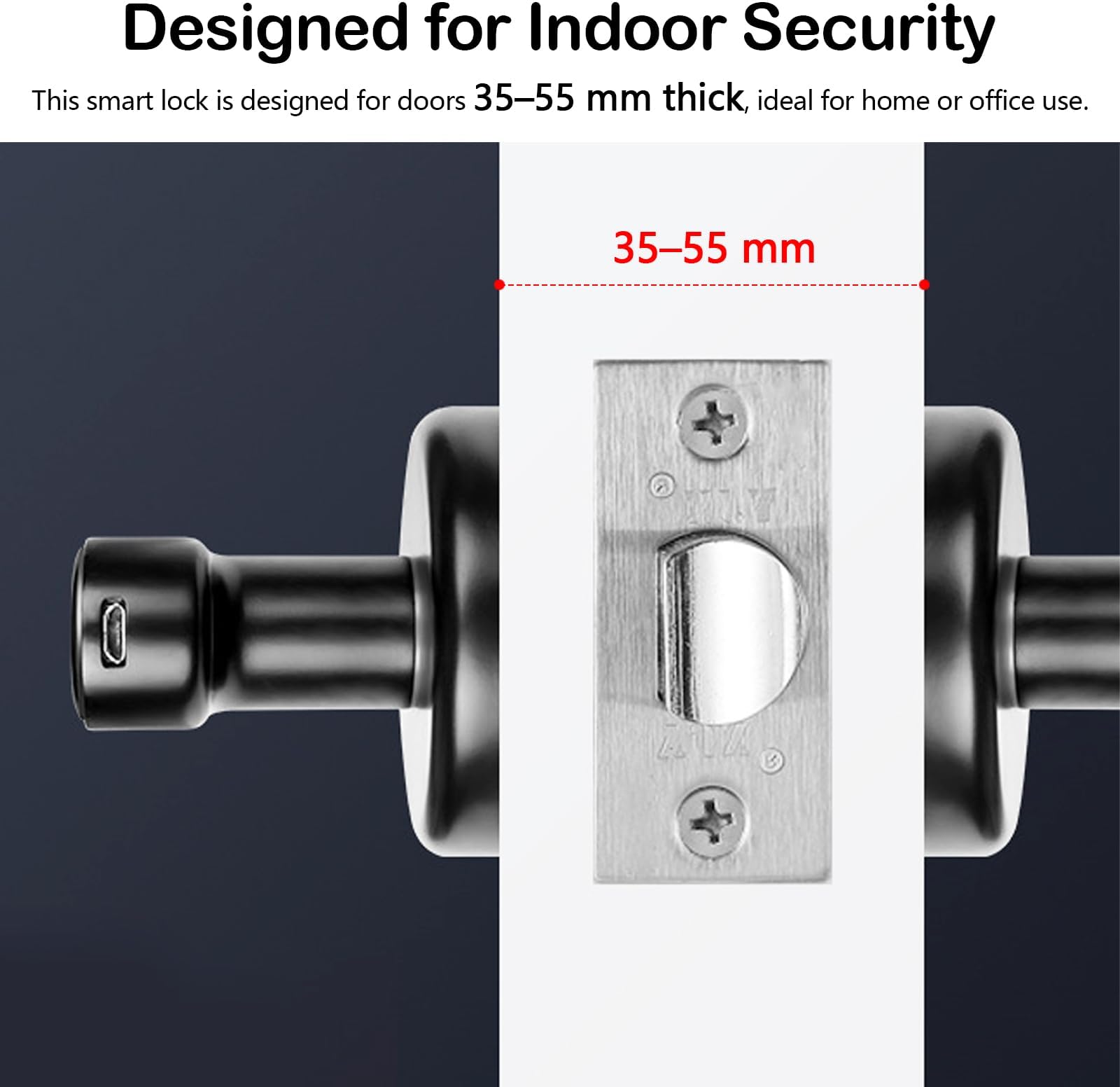 TECKZOON Smart Door Lock Fingerprint 35-55mm - slika 5