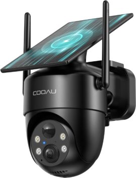 COOAU Outdoor Surveillance Camera 2K Solar