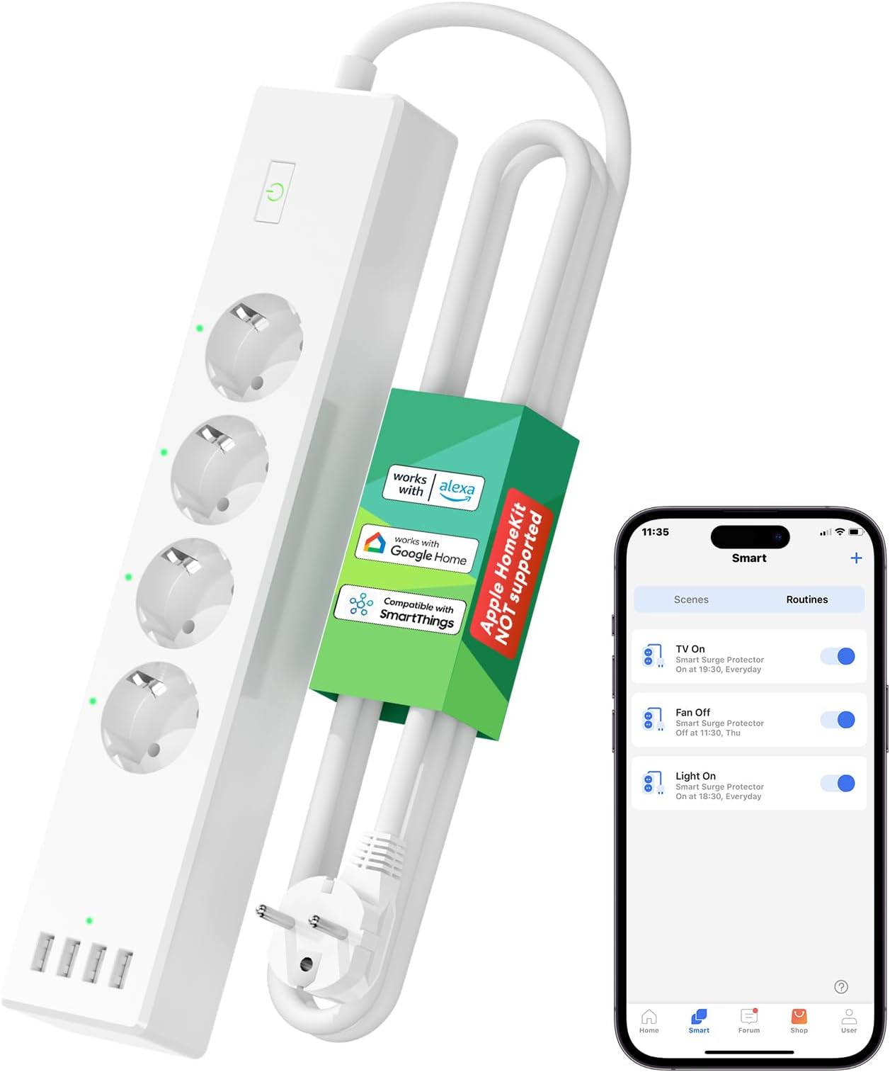 Meross WLAN Power Strip 4-Way