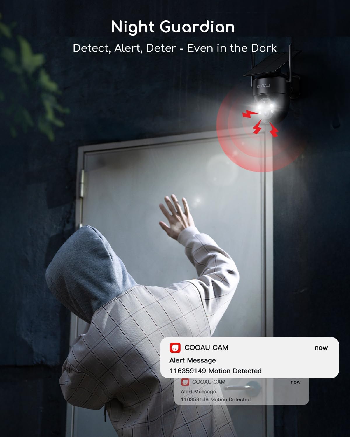 COOAU Outdoor Surveillance Camera 2K Solar - slika 7