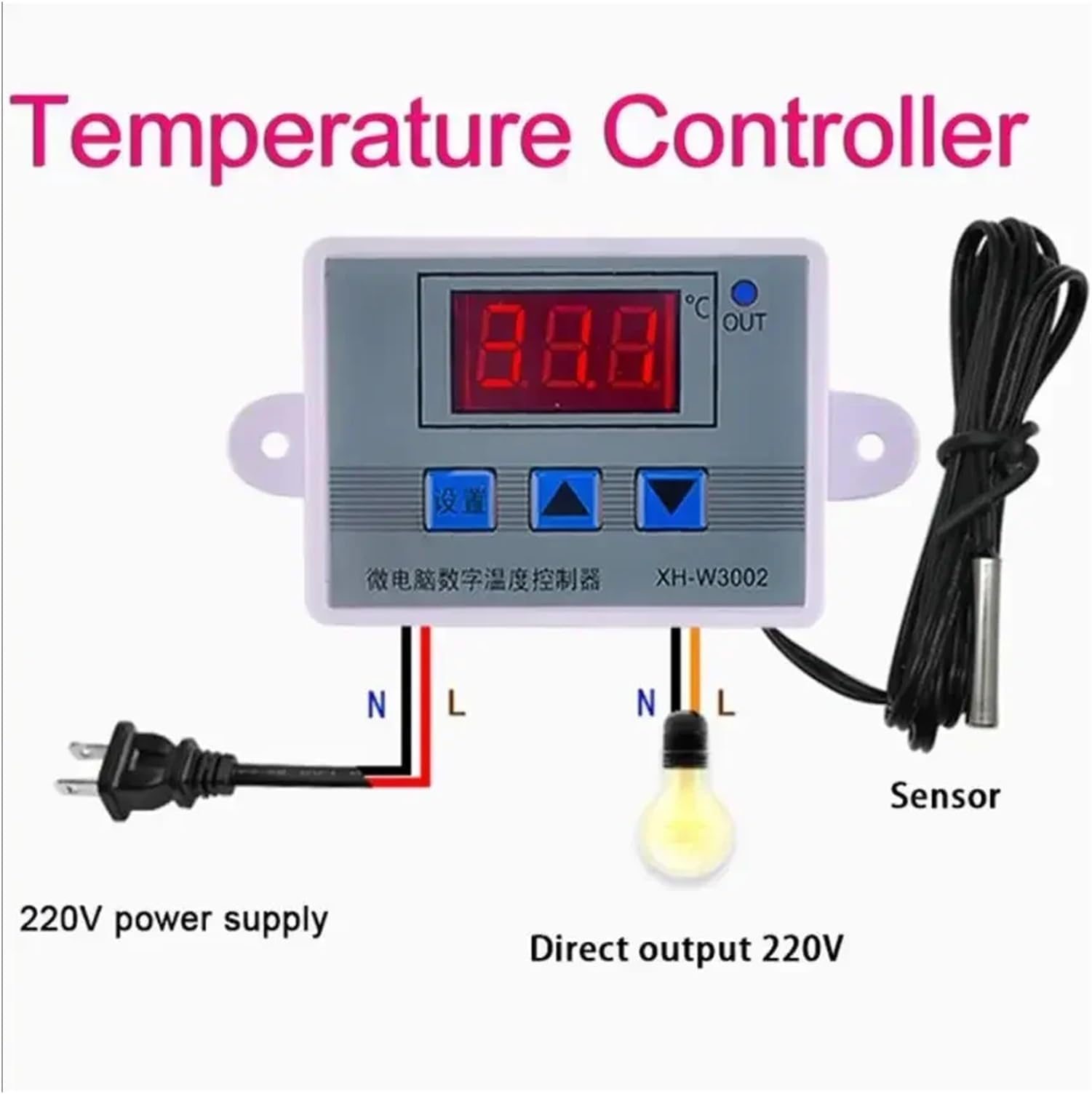 QMIQXIWS XH-W3002 10A Digital Temperature Controller - slika 4