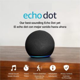 Amazon Echo and Alexa Echo Dot 5th Gen Charcoal
