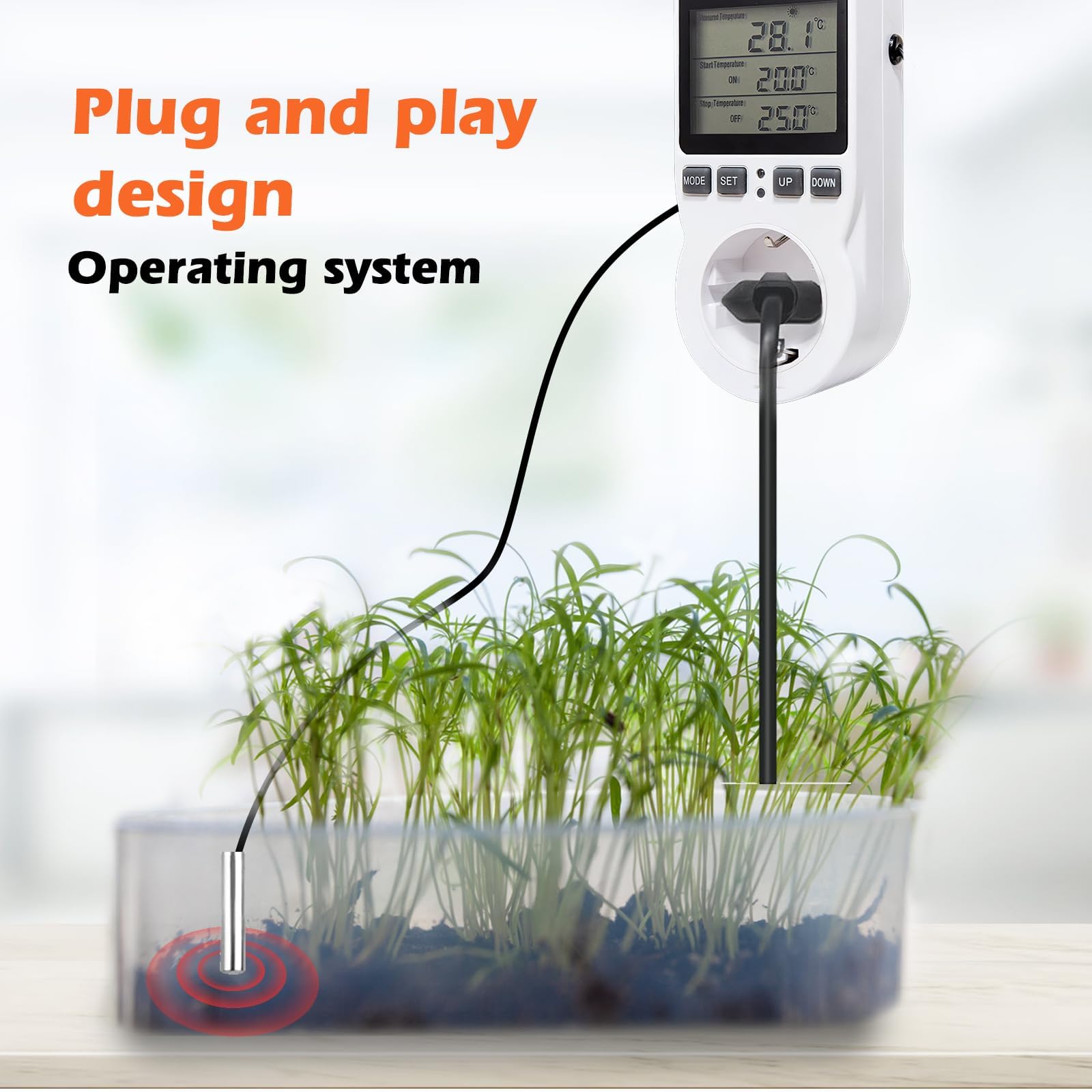 Mitening Thermostat Socket Temperature Controller 230V - slika 3