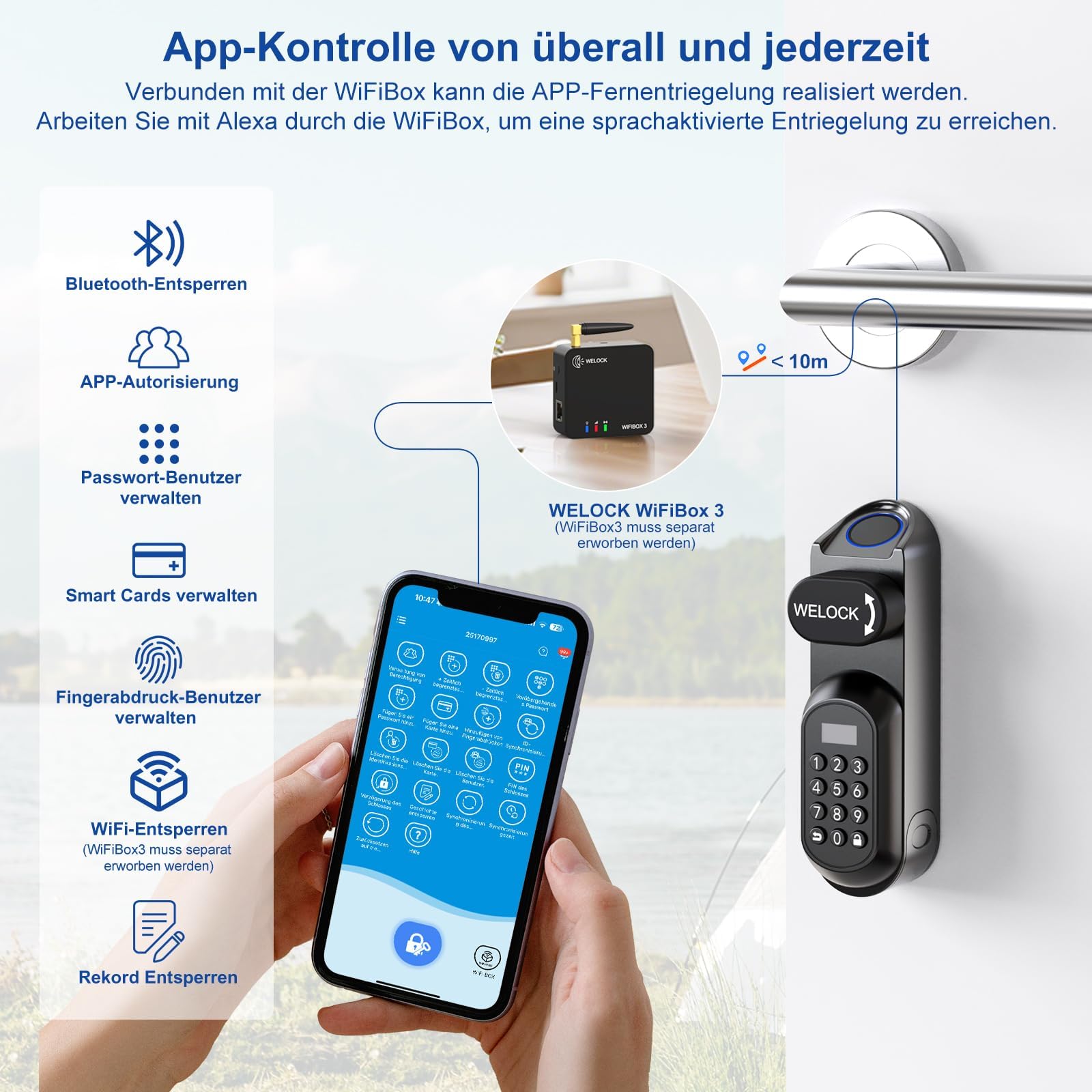 RUILON Welock U81 Smart Lock IP65 - slika 4