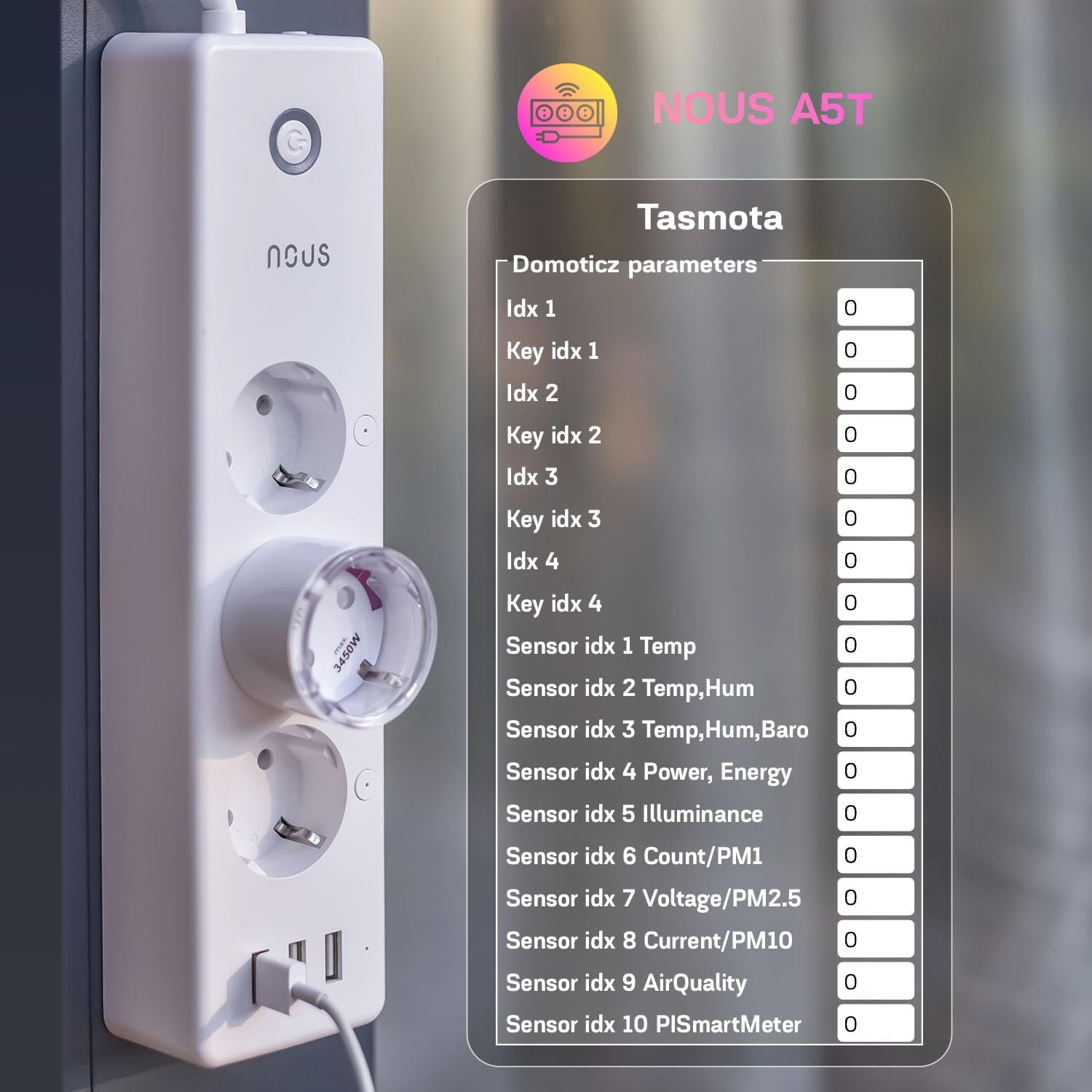 NOUS A5T Smart Power Strip 15A - slika 6