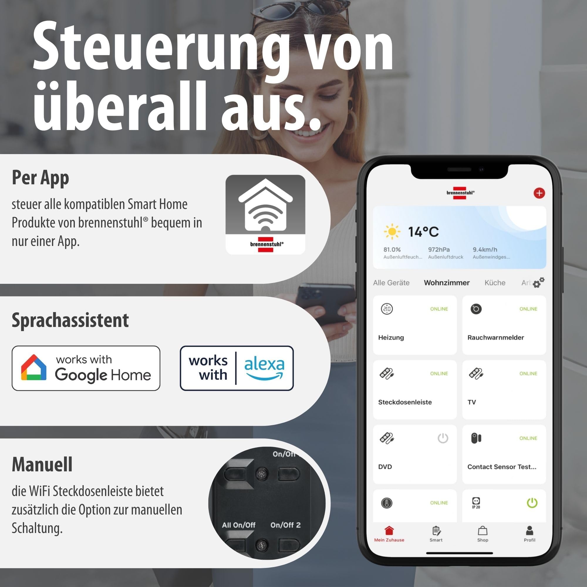 Brennenstuhl Connect Eco-Line 6-Way WiFi - slika 6