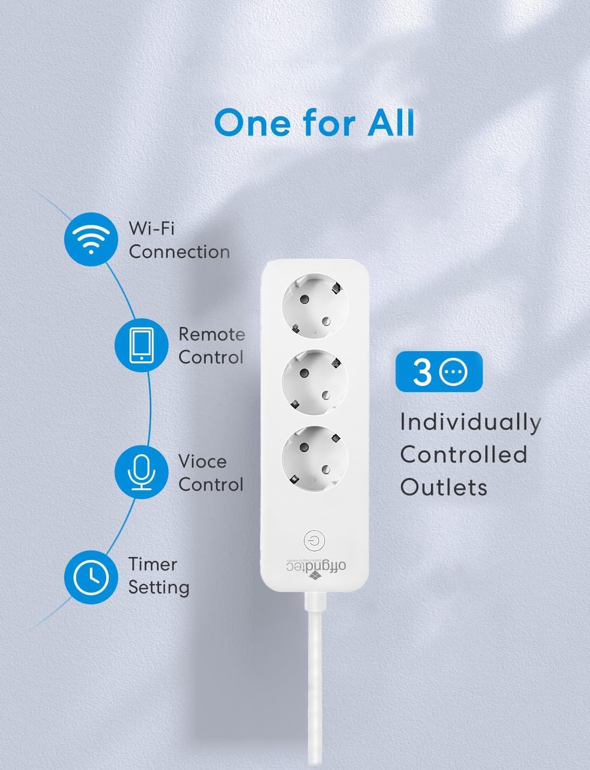 Offgridtec Smarte 3-Fach Steckdosenleiste 1,8m - slika 5