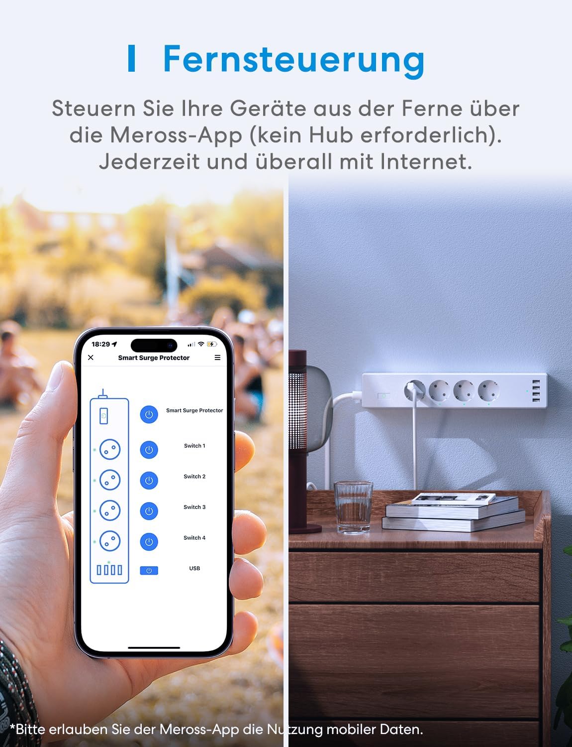 Meross WLAN Power Strip 4-Way - slika 4