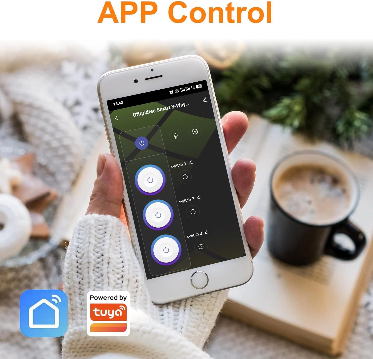 Offgridtec Smarte 3-Fach Steckdosenleiste 1,8m - slika 3