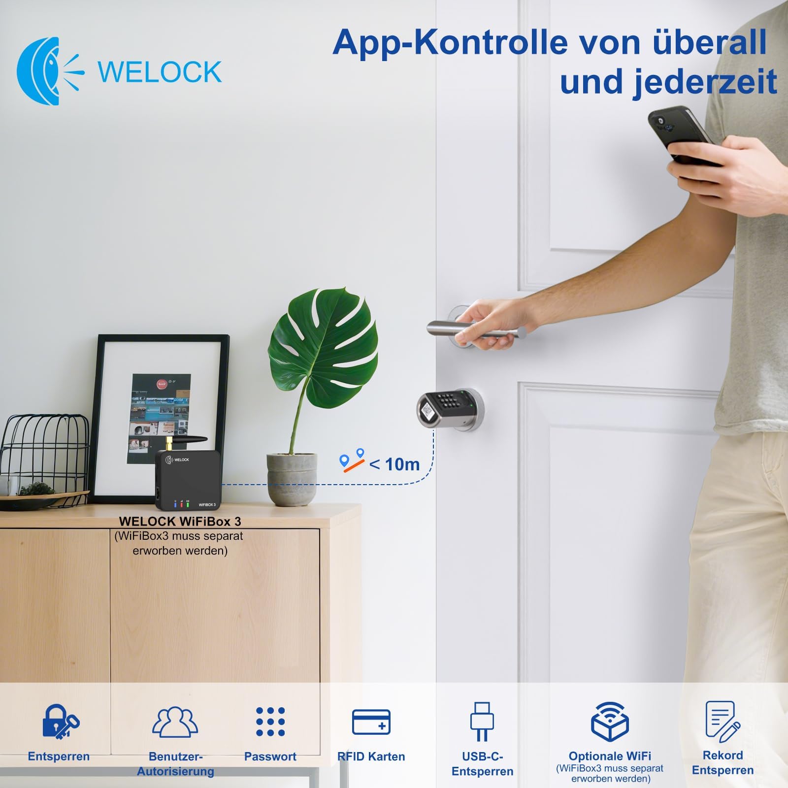 RUILON Welock ToucA51 Pro Smart Lock - slika 4