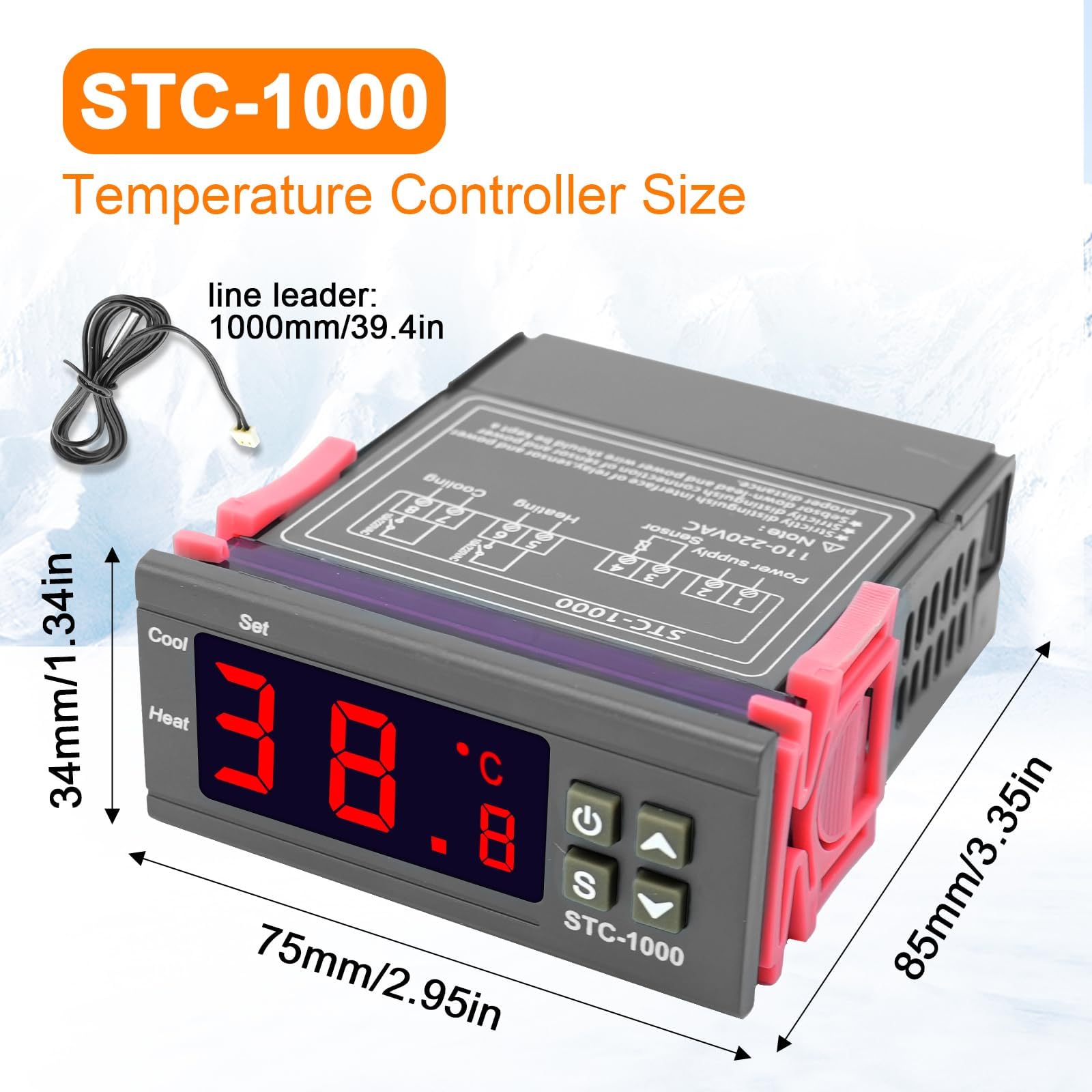 RUIZHI Temperature Controller 110-220V - slika 7