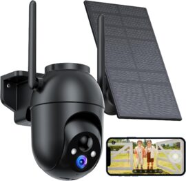 SIIOOE Outdoor 2K WiFi Camera 360° PTZ Solar