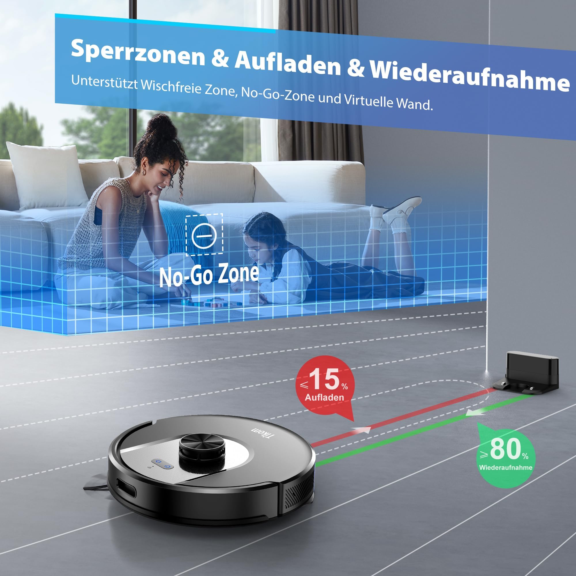 Tikom Robot Vacuum Cleaner 6000Pa - slika 6